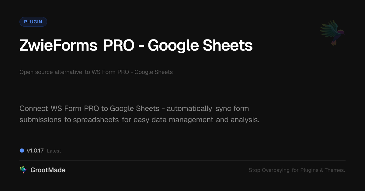 Preview of ZwieForms PRO - Google Sheets