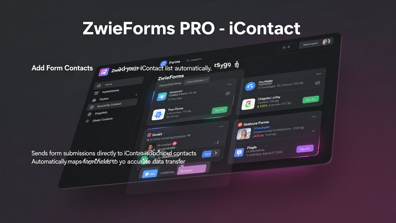 Preview of ZwieForms PRO - iContact
