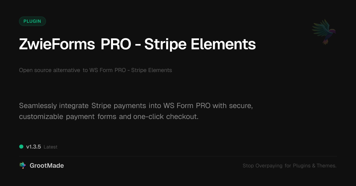 Preview of ZwieForms PRO - Stripe Elements