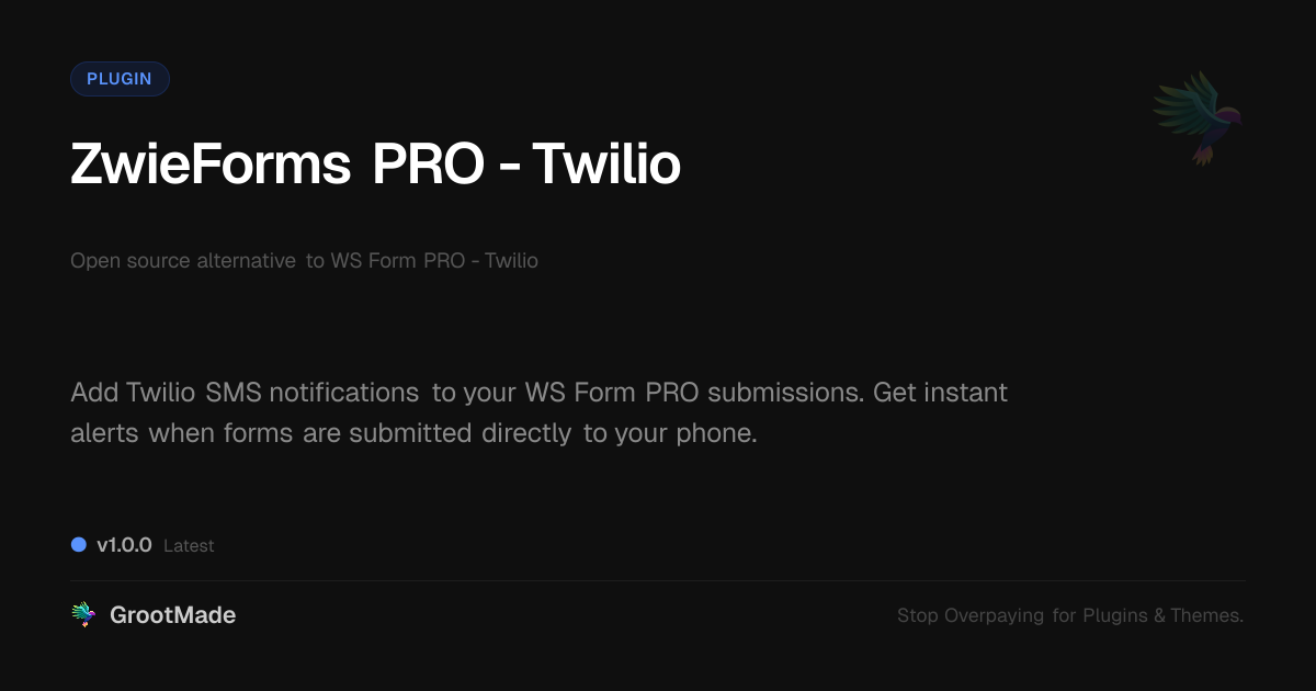 Preview of ZwieForms PRO - Twilio