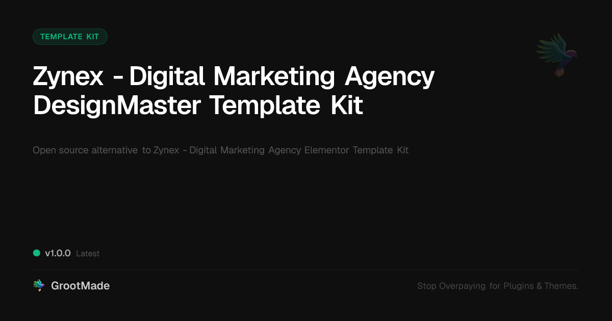Preview of Zynex - Digital Marketing Agency DesignMaster Template Kit