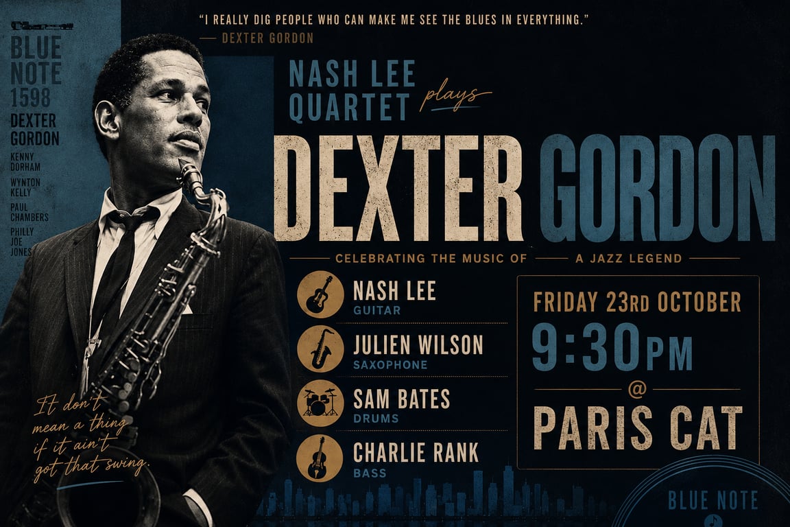 Nash Lee Quartet plays Dexter Gordon
