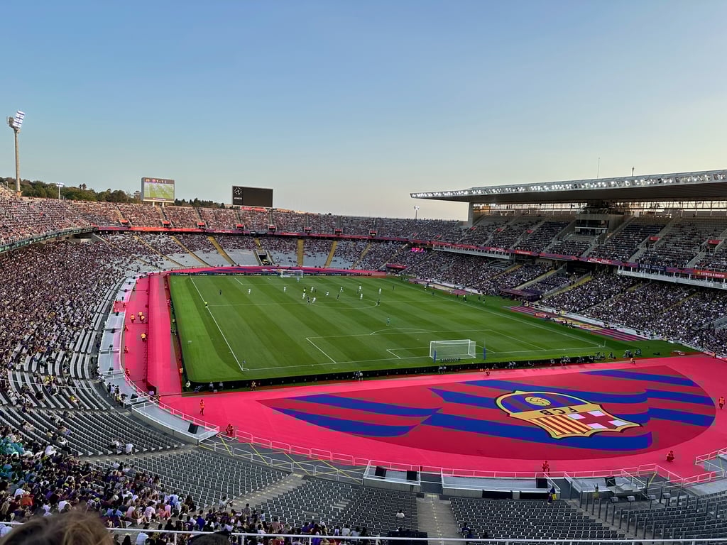 Packed Stadium for FC Barcelona Match at Olympic Stadium