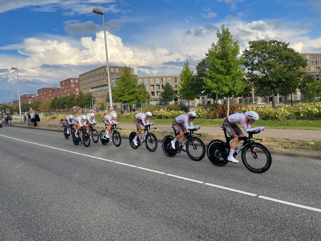 AG2R Citroën Team in High-Speed Time Trial Formation