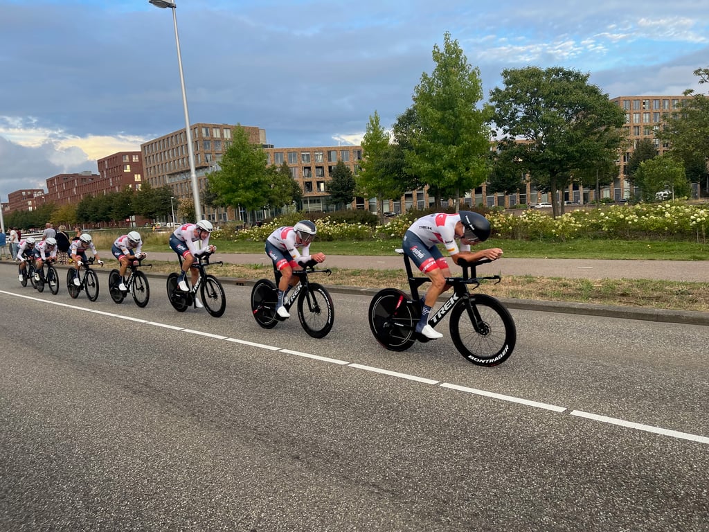 Trek-Segafredo Cycling Team Leading a Time Trial