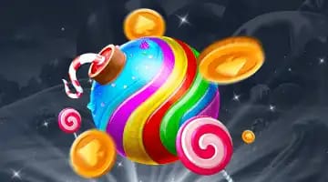 Coins Game Daily bonus: rocket launching upward with glowing coins on a dark sky background, symbolizing daily login rewards and recurring casino bonuses.