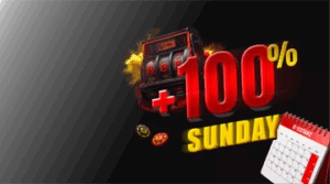 888Starz Sunday Boom casino graphic with 100% bonus