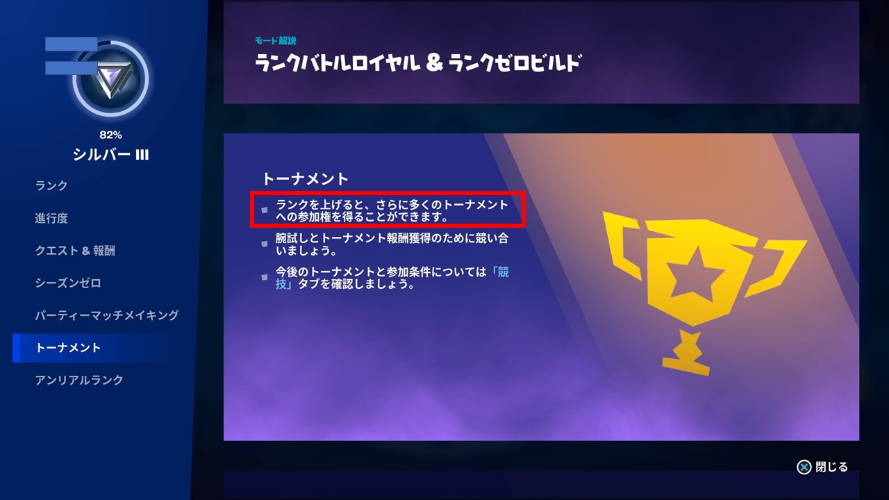 大会に出るためのランク