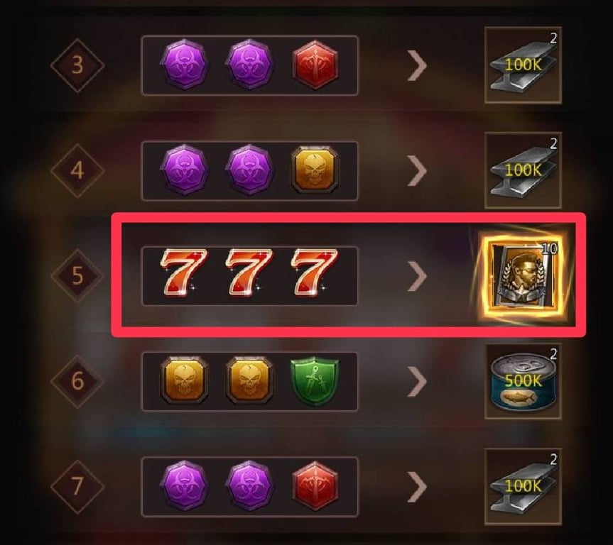 パズル＆サバイバル　ラッキーセブン確率①