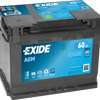 EXIDE Start & Stop AGM EK600 60AH 680A