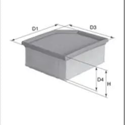 Misfat Filtre à Air P593A