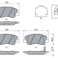 kit de plaquettes de frein, frein