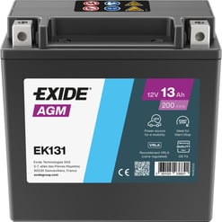 EXIDE Batterie auxiliaire AGM Start & Stop 13AH 200A