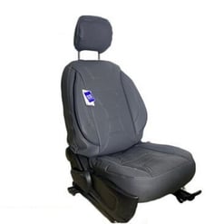 Housse auto deluxe simili-cuir gris