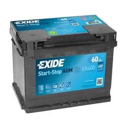 EXIDE Start & Stop AGM EK600 60AH 680A