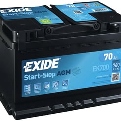 EXIDE Start & Stop AGM EK700 70AH 760A