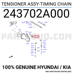 tendeur chaine inferieur kia