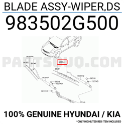 balai essui glace kia