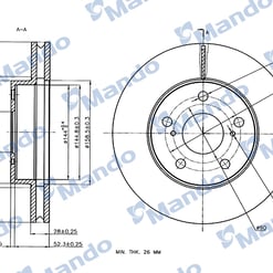 disque frein avant toyota
