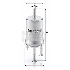 MANN FILTER Filtre carburant WK 69/2