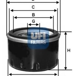 Filtre À Huile NISSAN FORD UFI 2313400 MISFAT Z134