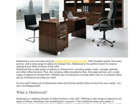 Luxury Office Furniture in Dubai: Elevate Your Workspace Now!