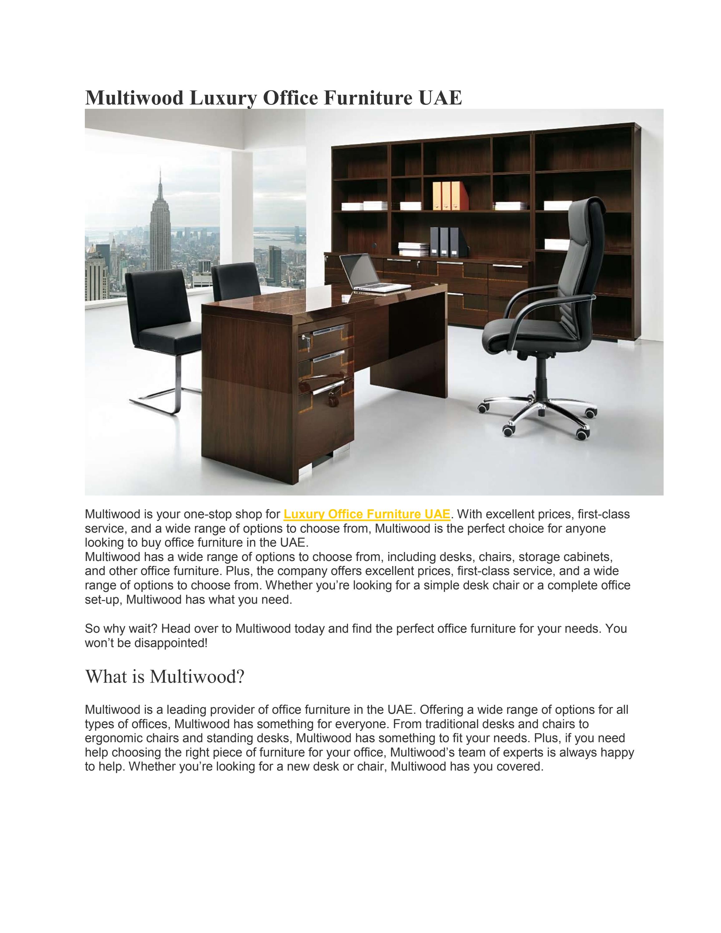 luxury office furniture in dubai