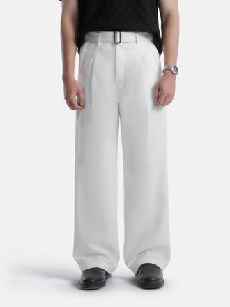 Kasual Celana White Elite Wide Pant Pria