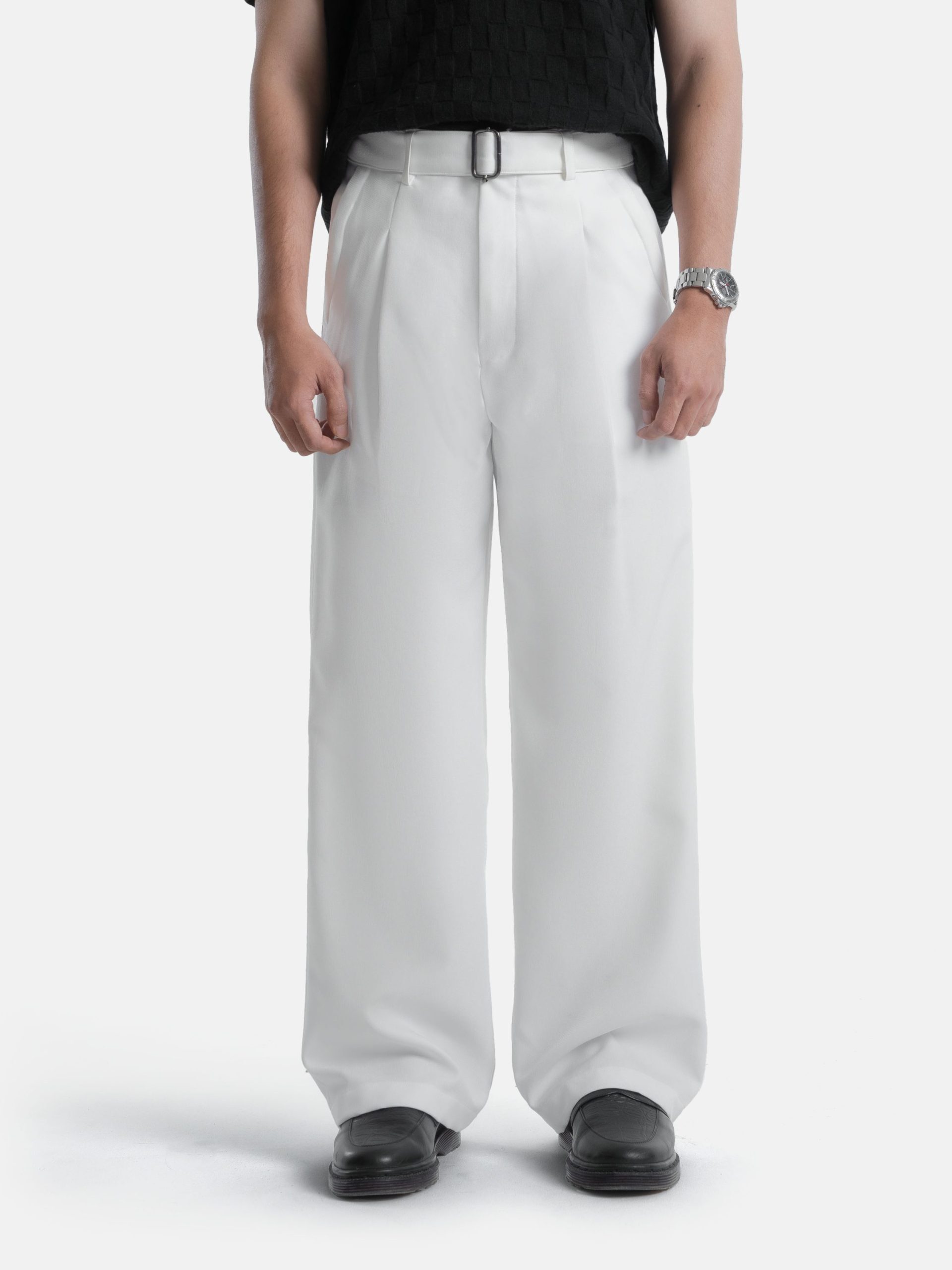 Kasual Celana White Elite Wide Pant Pria