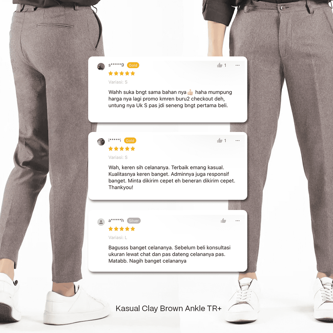 Kasual Celana Clay Brown Ankle Solid 7