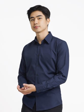 Classic Oxford Navy Shirt Slim Fit