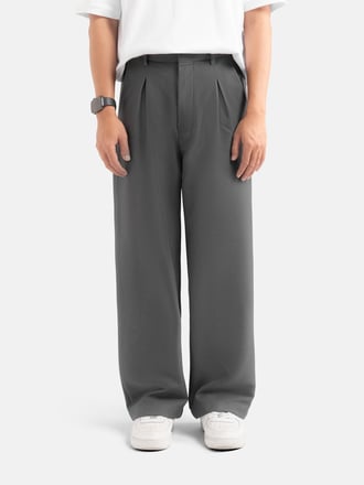 Grey Classic Wide Pant