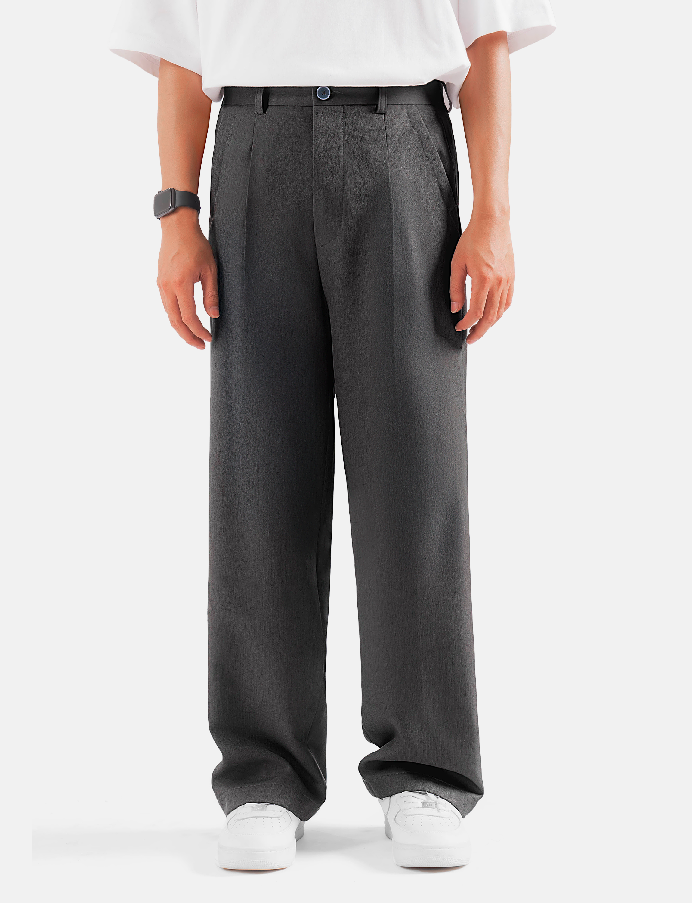 cliché EX WIDE TROUSERS GRAY Wide tailored trousers