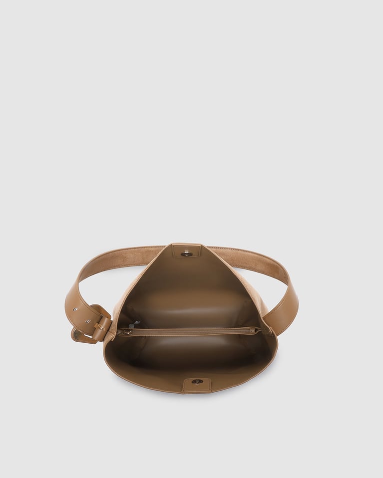 Louenhide Peyton Shoulder Bag  Suede Honey