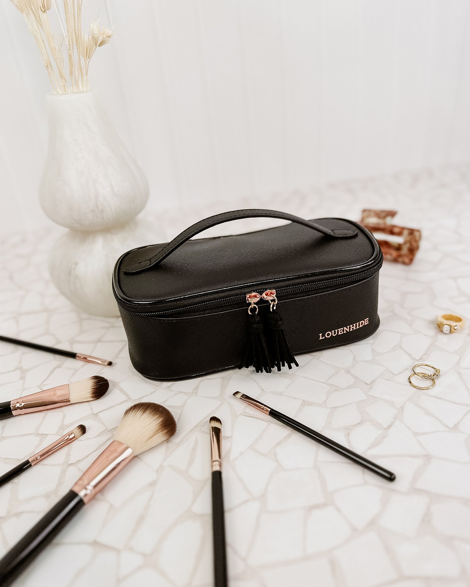 Makeup and brush bag discount