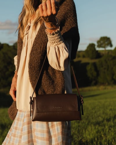 Sophia Crossbody Bag  - Chocolate - Lifestyle