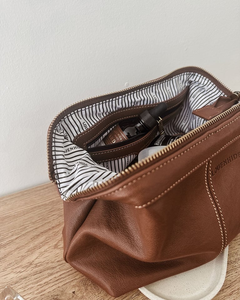 Louenhide Albie Cosmetic Case Saddle Cognac