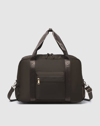 Jenn Nylon Travel Bag - Chocolate