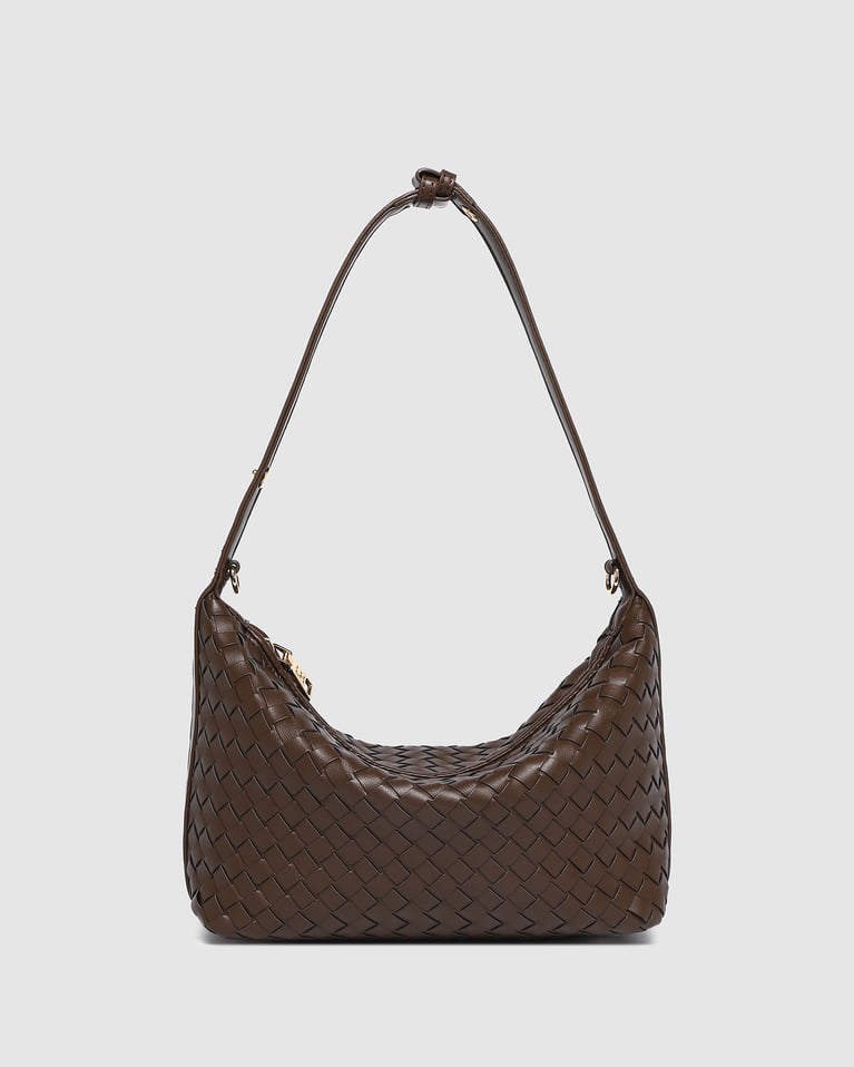 Louenhide Madeline Shoulder Bag Woven Chocolate