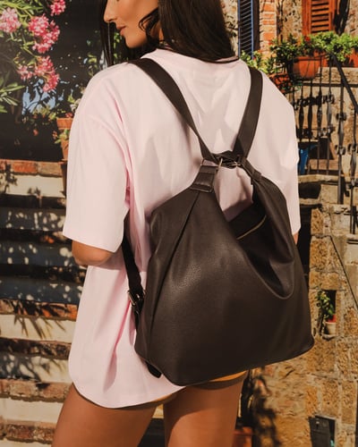Miley Convertible Backpack - Chocolate - Lifestyle