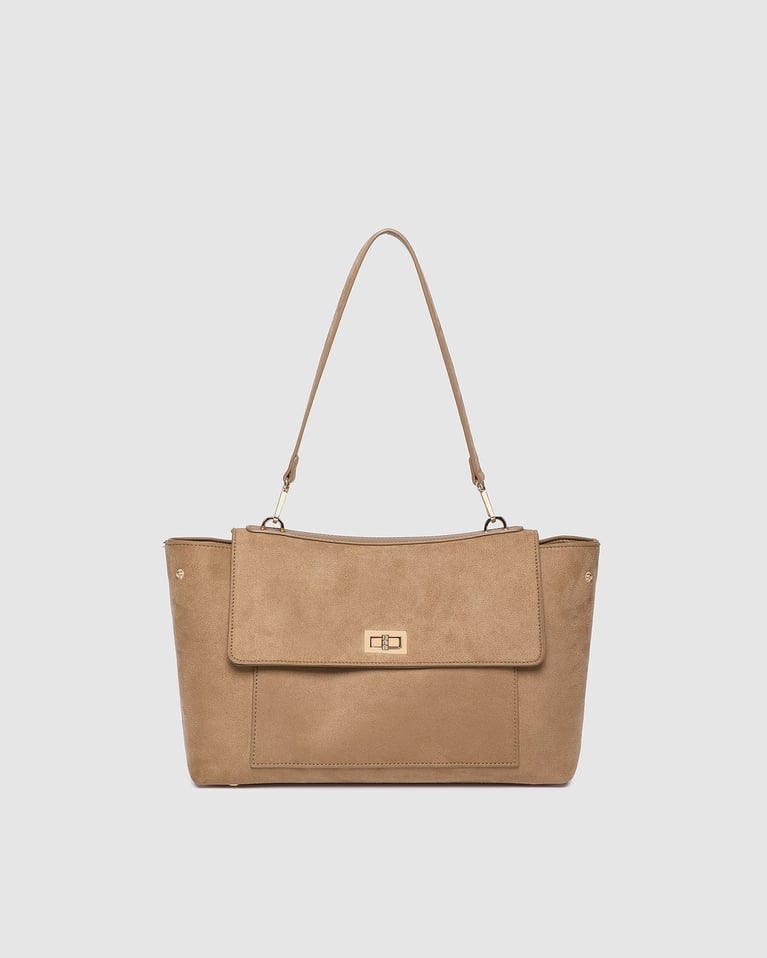 Louenhide Arden Suede Shoulder Bag Honey