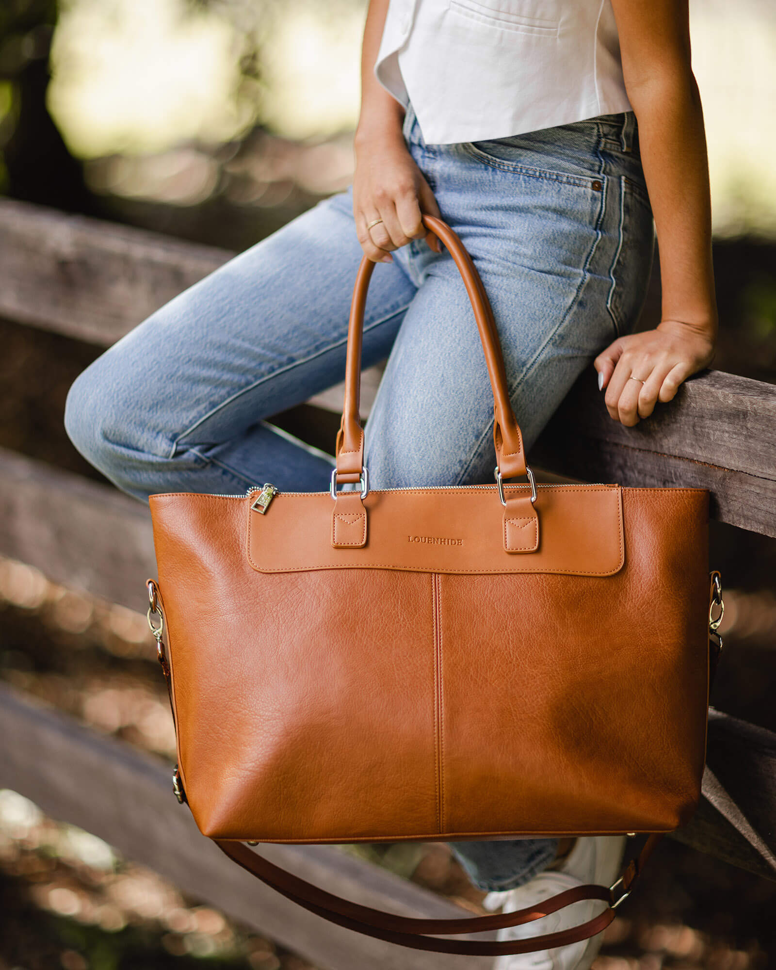 Toscana Leather Crossbody Bag (Denim)