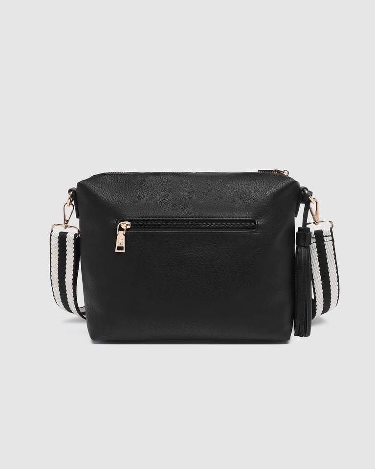 Louenhide Daisy Stripe Crossbody Bag Black