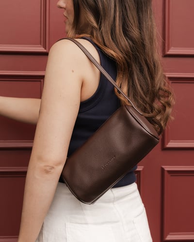Serena Shoulder Bag - Chocolate - Lifestyle