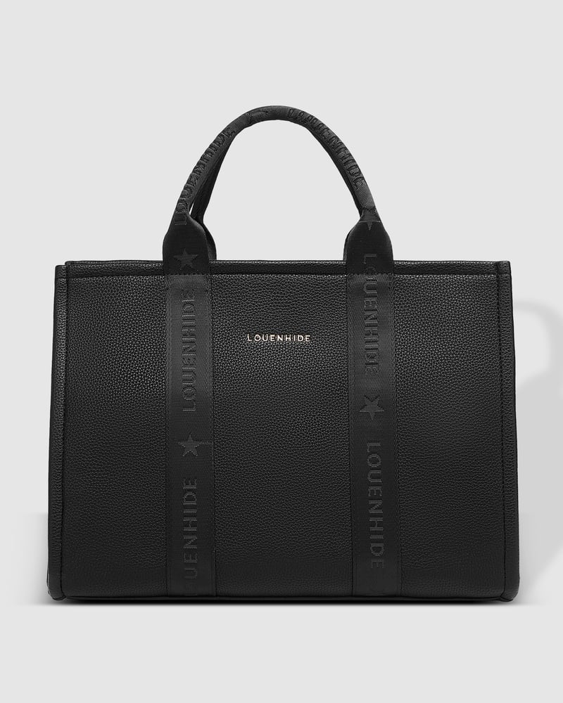everyone nylon logo tote bag ブラック 黒 M everyone nylon logo tote bag (BLACK) | everyone