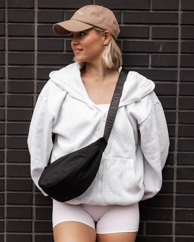 Sylvia Nylon Sling Bag - Black - Lifestyle