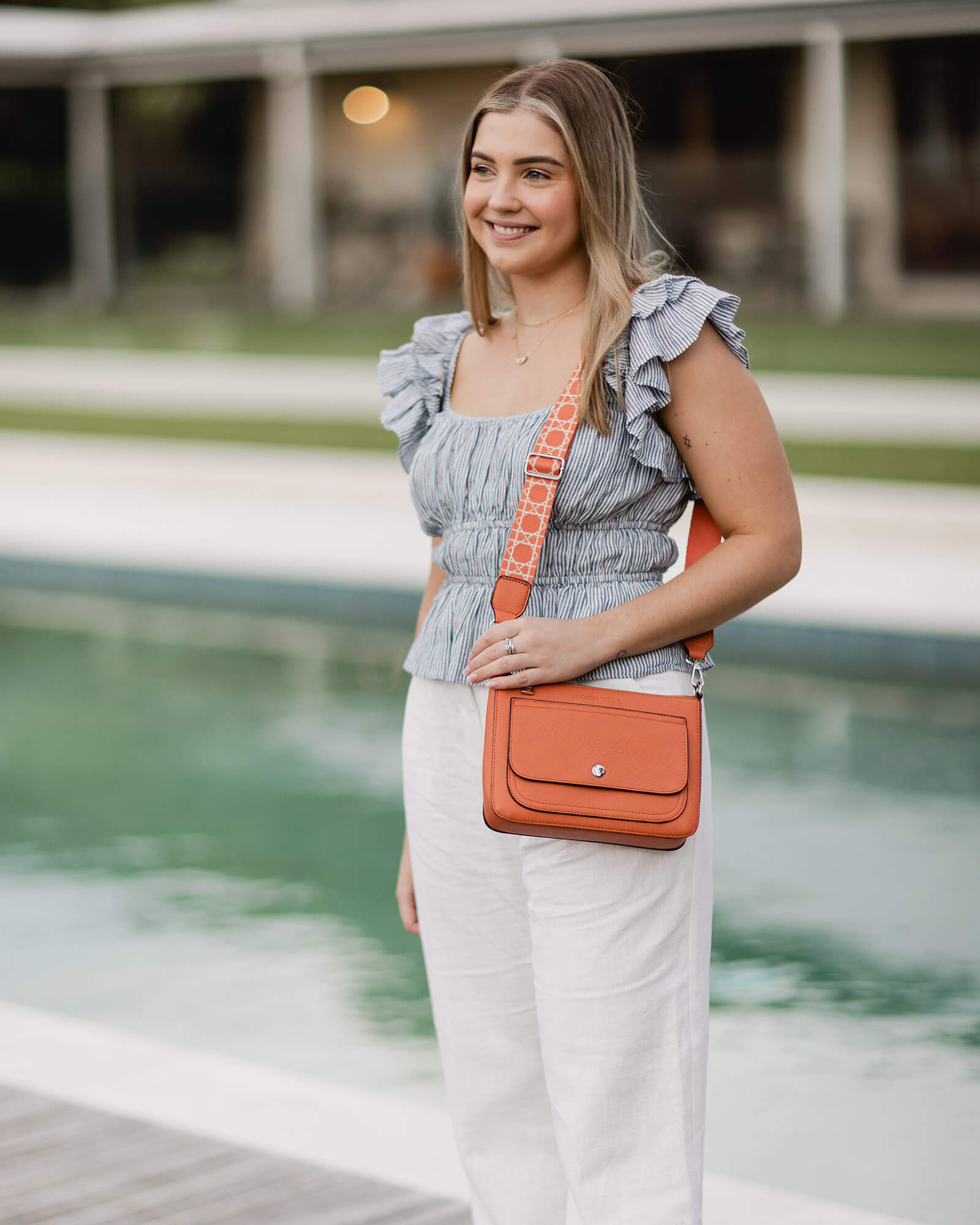 Lizzie Ezra Crossbody Bag Tangerine