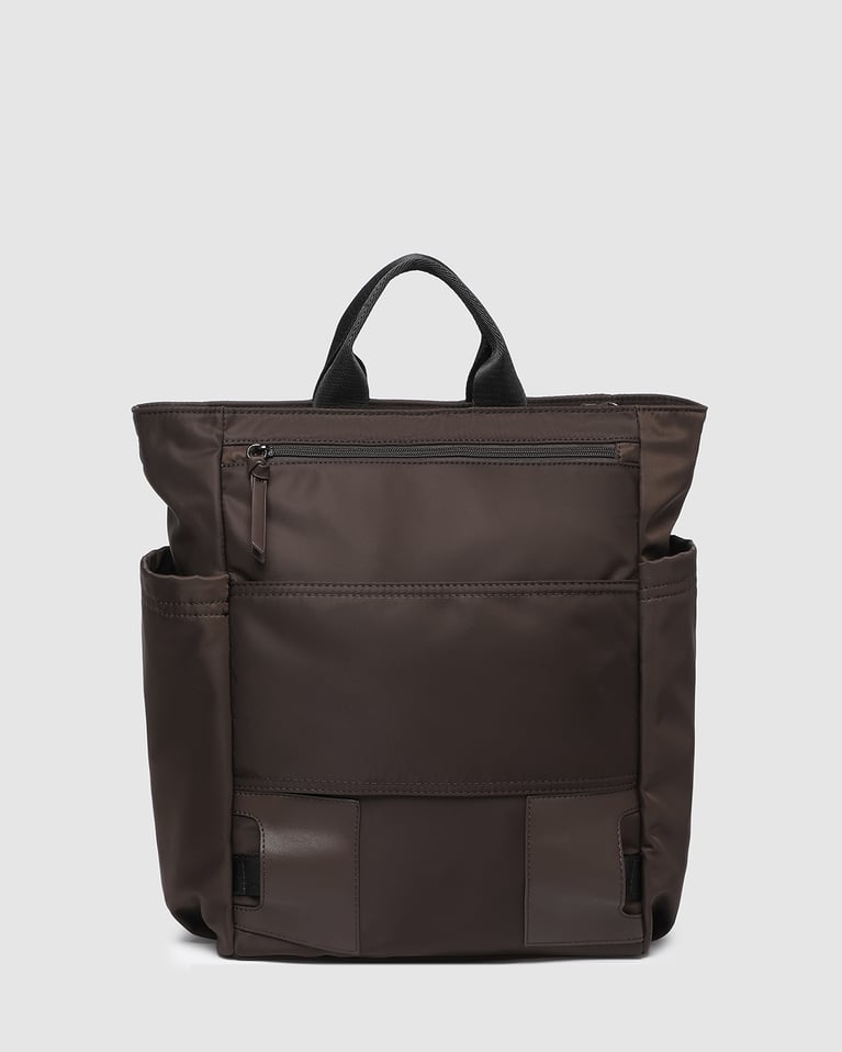 Bronx Nylon Backpack Chocolate