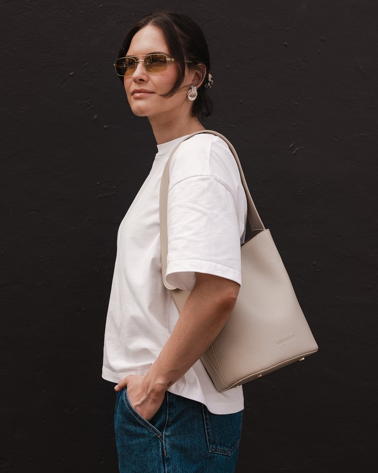Louenhide Miranda Bucket Bag Almond