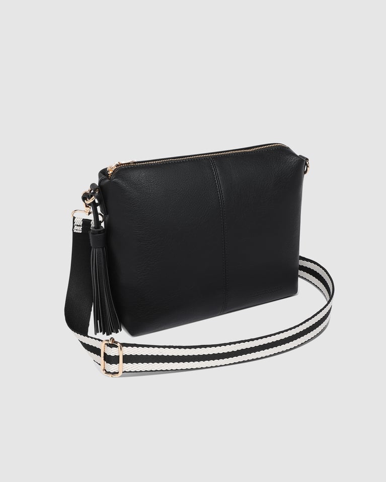 Louenhide Kasey Stripe Crossbody Bag Black